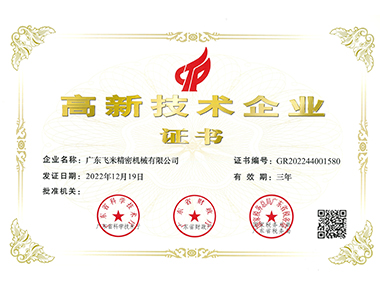 飞米高新技术企业证书
